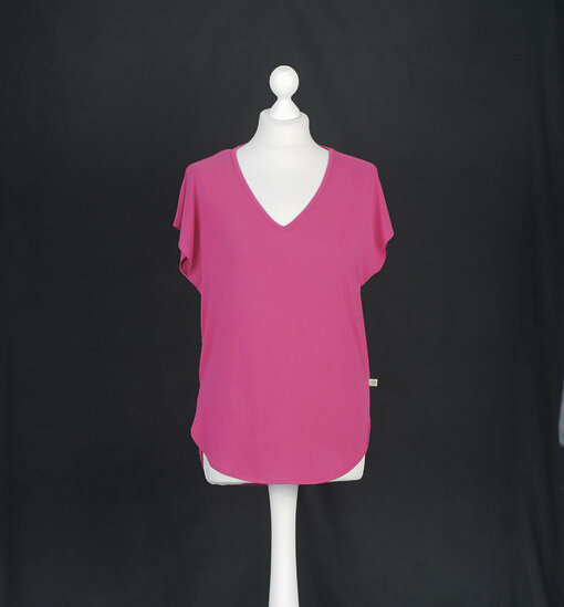 Hochwertiges Shirt "MILAINE" deep pink (HL34)