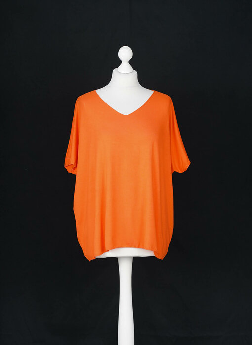 Basic Kurzarmshirt "INES" orange (BA69)
