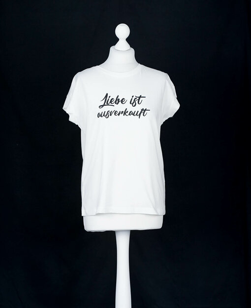 Statement Shirt "LIEBE IST ..." ecru/black (ST16)