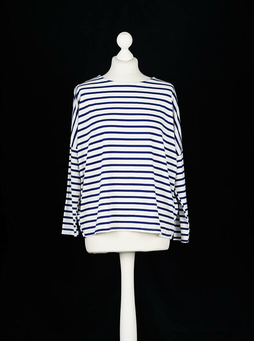 Streifen Shirt "JAQUELINE" blau/weiß (BA34)