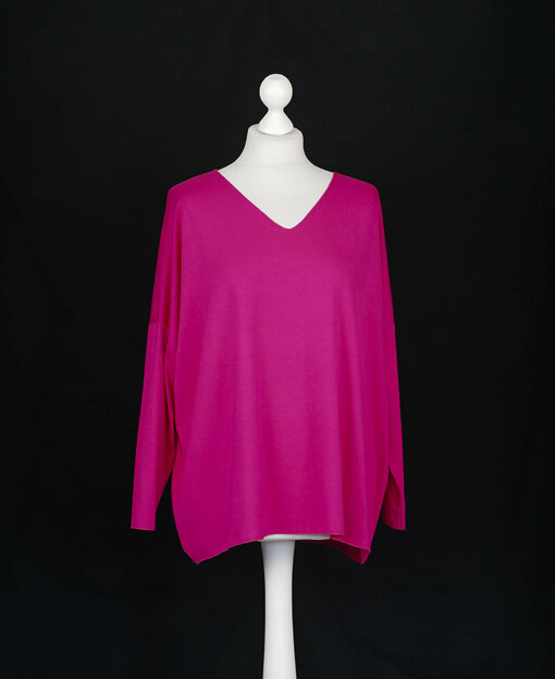 Langarmshirt "INES" fuchsia (BA70)