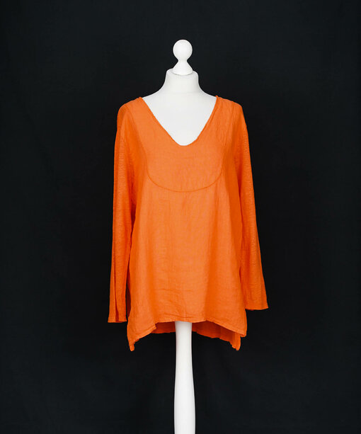 Strukturmix-Shirt “MICHELLE” orange (GW55)