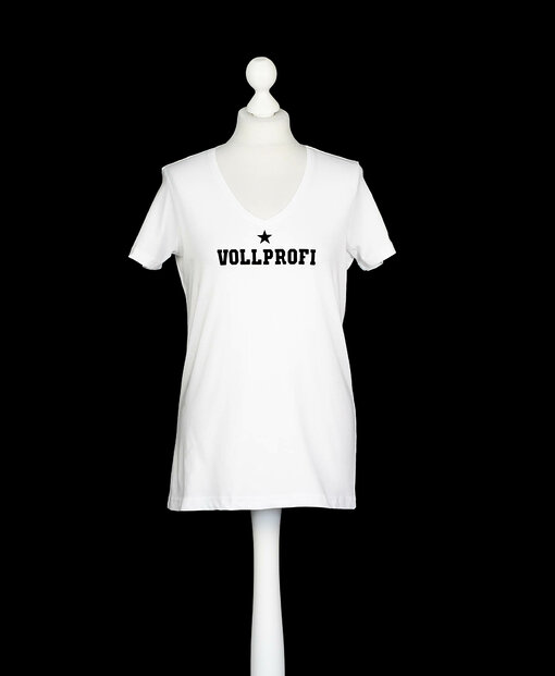 FRAUENSACHE - Statement Shirt "VOLLPROFI" weiß/schwarz (ST19)