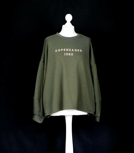 Statement Sweatshirt "SWANTJE" moos (GW87)