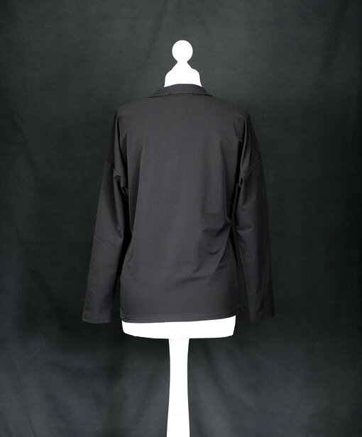 Edles Blusen-Langarmshirt "STELLA" black (TQ06)