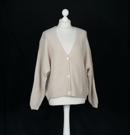 Alpaka Strickcardigan  "BIANKA" beige (GW216)