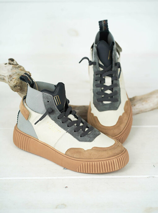 High Sneaker "PARISSA" -offwhite/beige-grau (CR18)