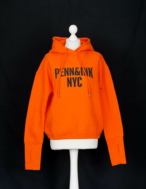 Cooler Hoodie "ASANA" orange/blackish (PI90)