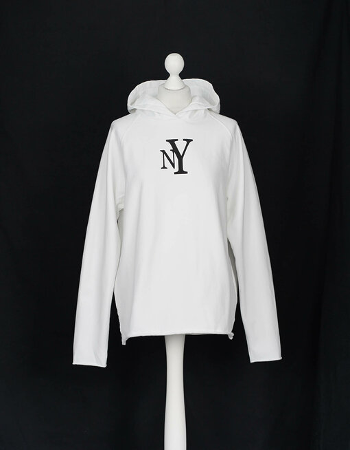 Trendiger Hoodie "VALEA" white/black (PI79)