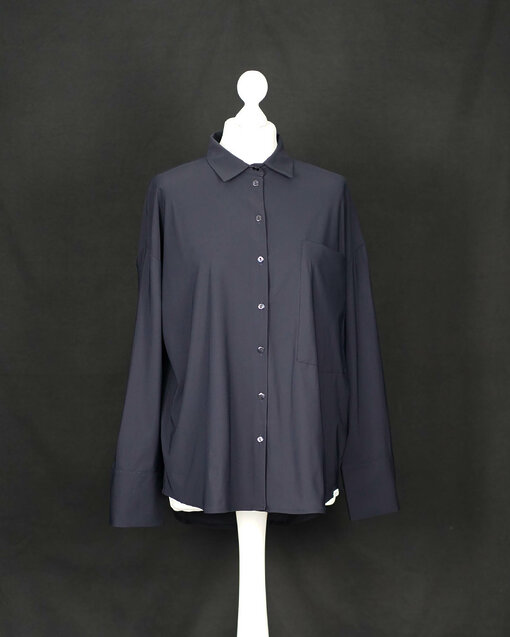 Elastische Bluse "GERDA" navy (PI25)