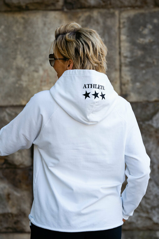 Trendiger Hoodie “VALEA” white/black (PI79)