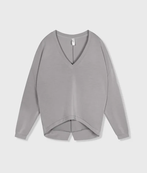 V-Neck Sweater "SVETLANA" graphite (10D17)