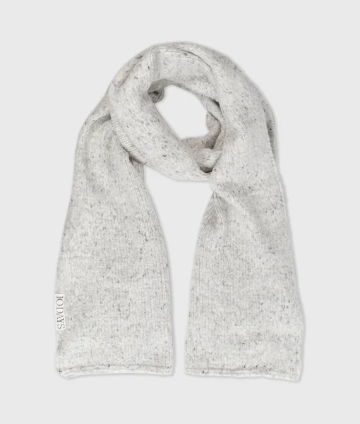 Knit Scarf "GEORGINIA" light grey/melee (10D72)