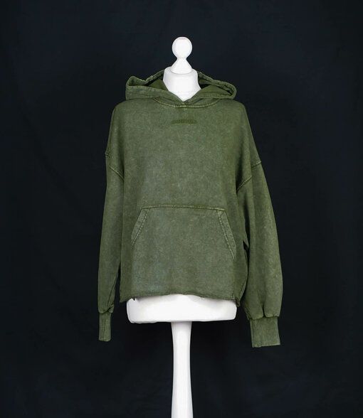 Legerer Hoodie "TEODORA" dark khaki (ER41)