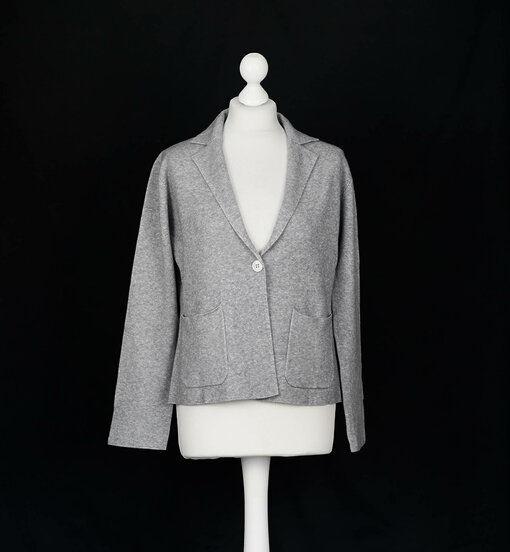 Feinstrick Blazer "TANJA" grau (GW208)