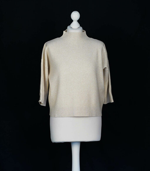 Weicher Feinstrickpulli "CARMEN" beige (GW209)