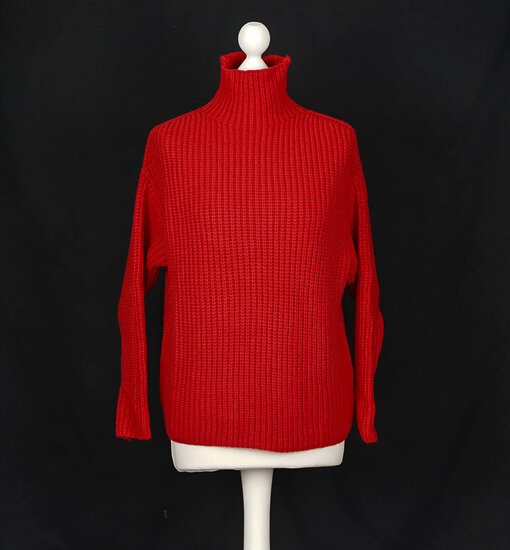 Grobstrickpullover "LEONIA" rot (GW204)