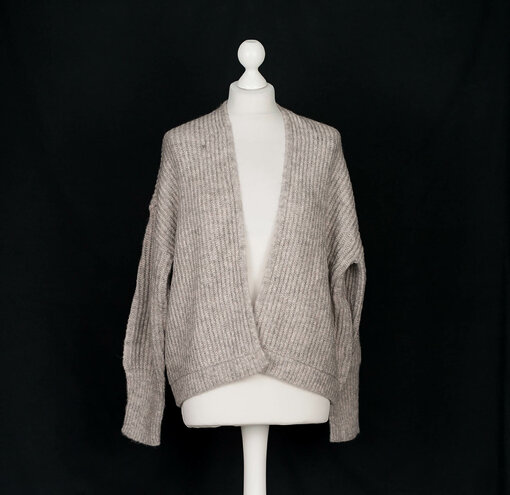 Lockerer Cardigan "FABIENNE" taupe (GW207)