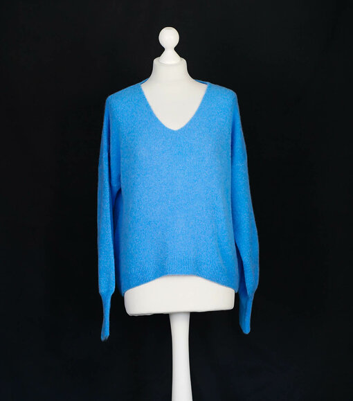 Kuscheliger Strickpullover "CELESTE" blau (GW219)