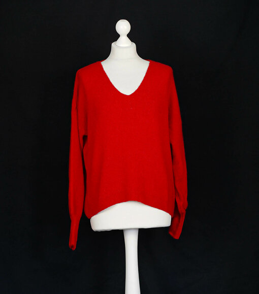 Kuscheliger Strickpullover "CELESTE" rot (GW219)