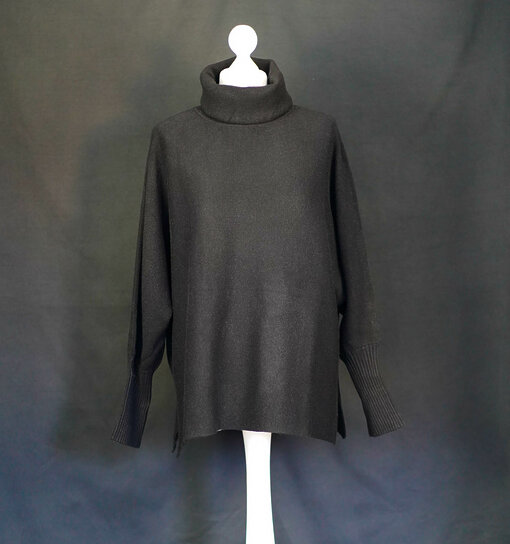 Oversized Strickpulli "SOPHIA" schwarz (GW205)