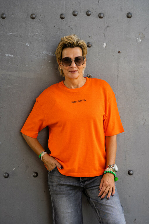 Shirt “EKATERINA” orange/carbon (PI13)