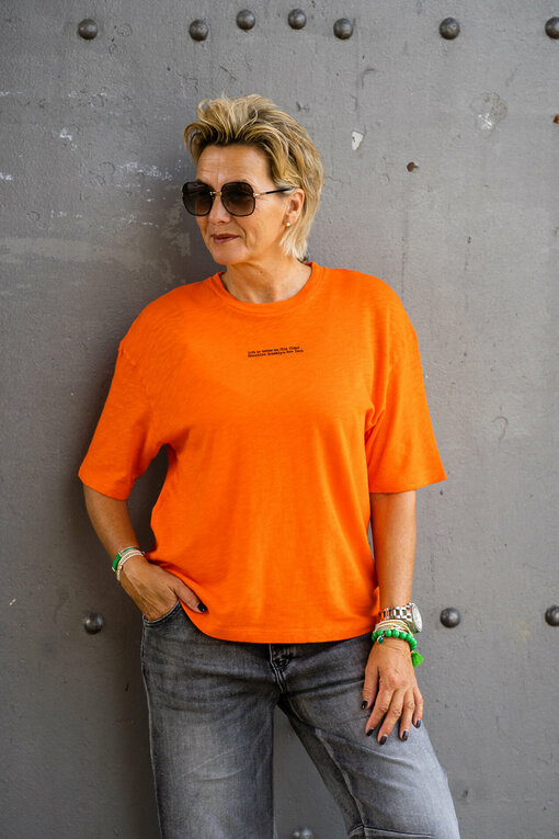 Shirt “EKATERINA” orange/carbon (PI13)