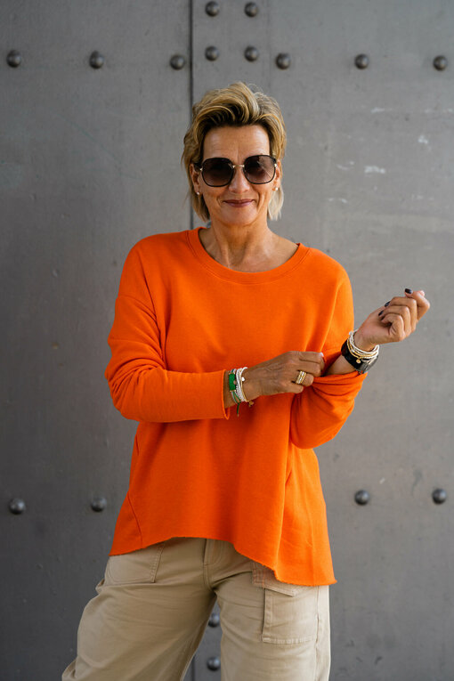 Longsleeve “VALENTINA” true orange (ER73)