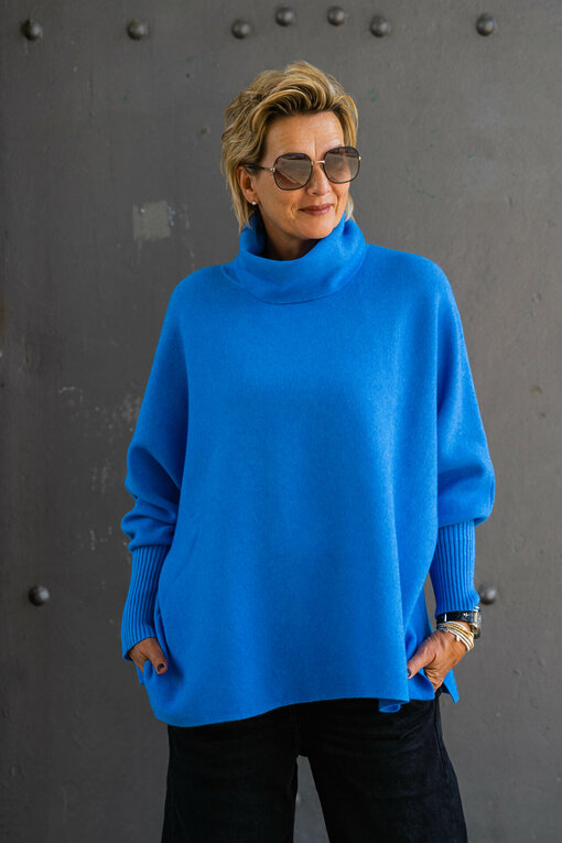 Oversized Strickpulli "SOPHIA" blau (GW205)