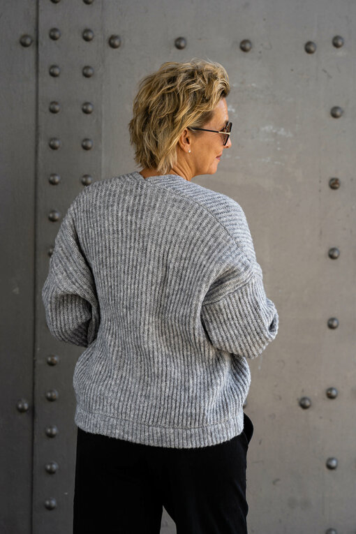 Lockerer Cardigan "FABIENNE" grau (GW207)