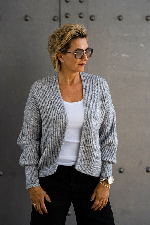 Lockerer Cardigan "FABIENNE" grau (GW207)