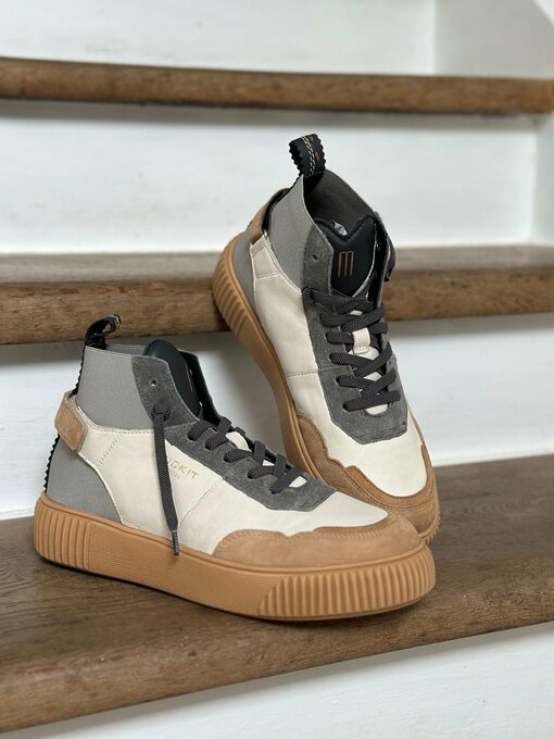 High Sneaker “PARISSA” -offwhite/beige-grau (CR18)