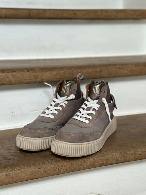 High Sneaker "PARISSA" - taupe/olive (CR21)