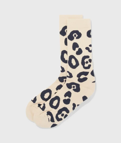 Sportliche Socken im Leopardenoptik "LOOPA" oyster (10D128)