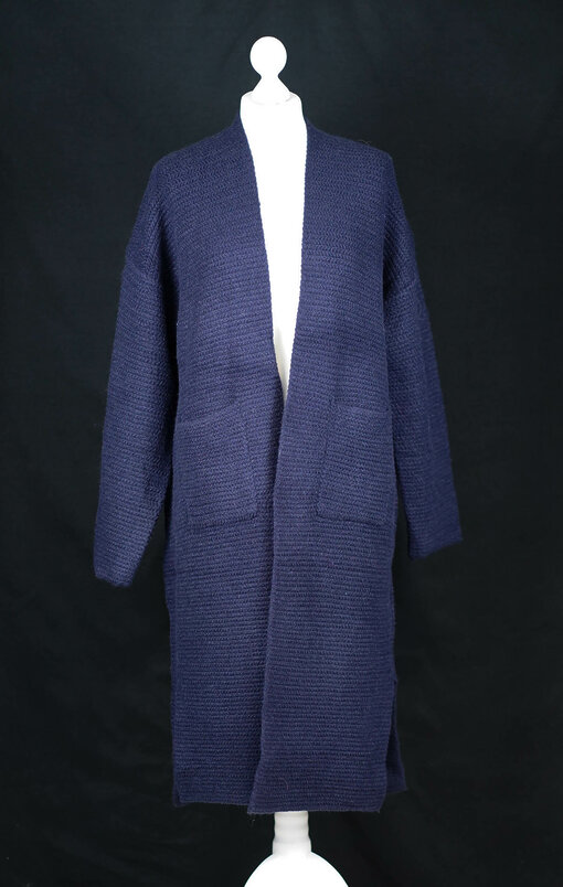 Langer Strickcardigan "BETTY" navy (GW52)