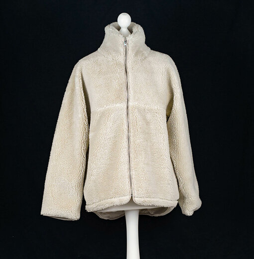 Kuschelige Teddy Jacke "PERNILLE" pumice stone (WB06)