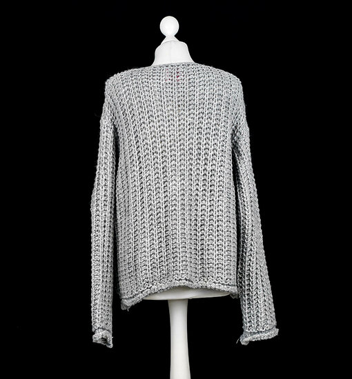 Grobstrick Cardigan "CHARLOTTE" grau (GW69)