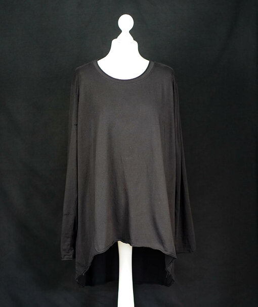 Basic-Langarmshirt "SUSANNE" schwarz (BA23)