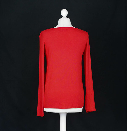 Feines Langarmshirt "DANIELA" rot (BA05)