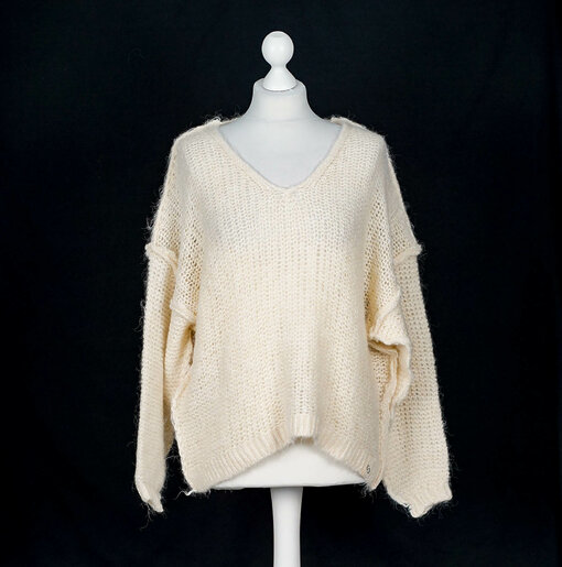 Kuscheliger Strickpullover "INEZ" cream melange (CC02)