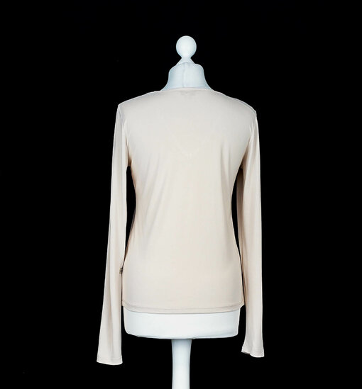 Edles Langarmshirt "EMMELINE" beige (HL42)