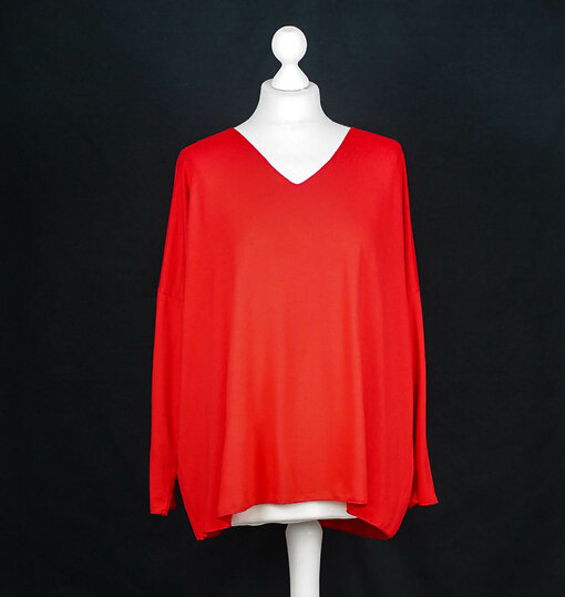 Langarmshirt "INES" rot (BA70)