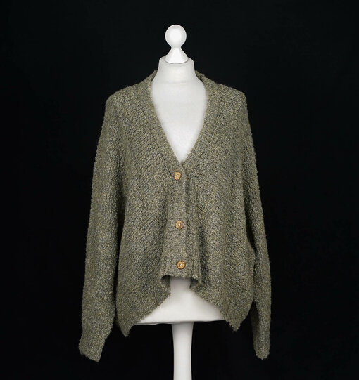 Lockere Strickjacke "ANNI" khaki (GW37)