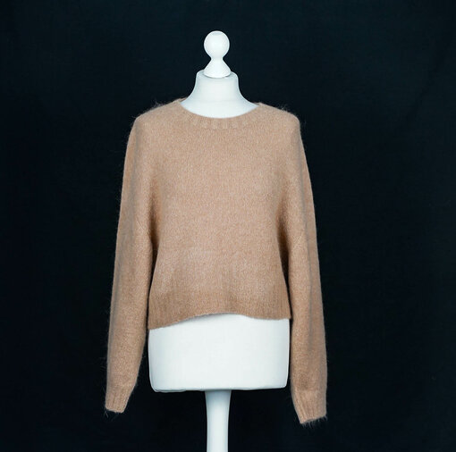 Kurzer Strickpullover "MELODY" camel (GW225)