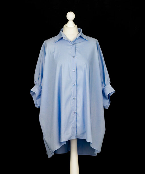 Raffinierte Bluse "BERITT" light blue (HB09)