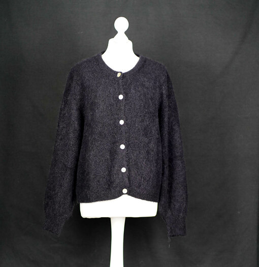 Alpaka Strickcardigan "JANE" black (GW15)