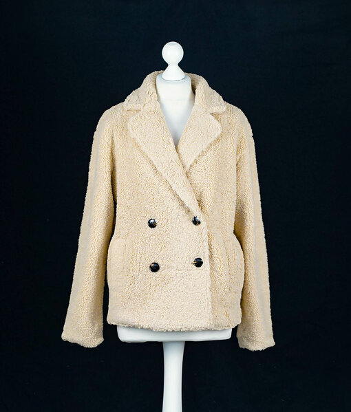 Kurzjacke in Teddy Optik "NICOLE" beige (GW44)