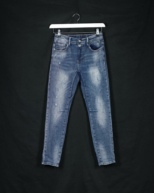 Jeans "CINZIA DESTROYED" stonewashed blue (H34)