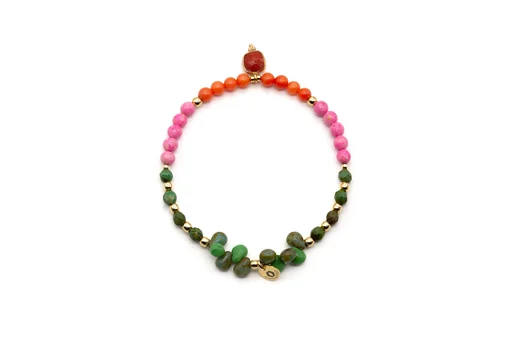 Perlenarmband "DROPS GREEN ROSE" (SSK32)