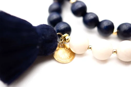 Wickelarmband "MALA TWIN BLUE IVORY" (SSK122)